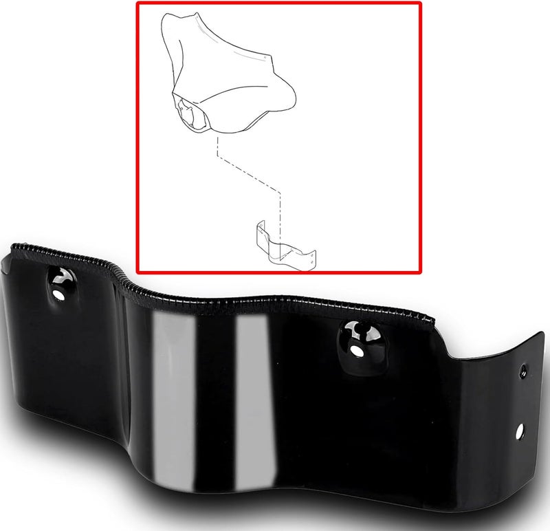 VPZMT Black Batwing Outer Fairing Lower Trim Skirt for Harley Davidson Touring 1996-2013 Electra Glide FLHT, 2006-2013 Street Glide FLHX Models (Replaces OEM PART# 58208-96A) - Image 2
